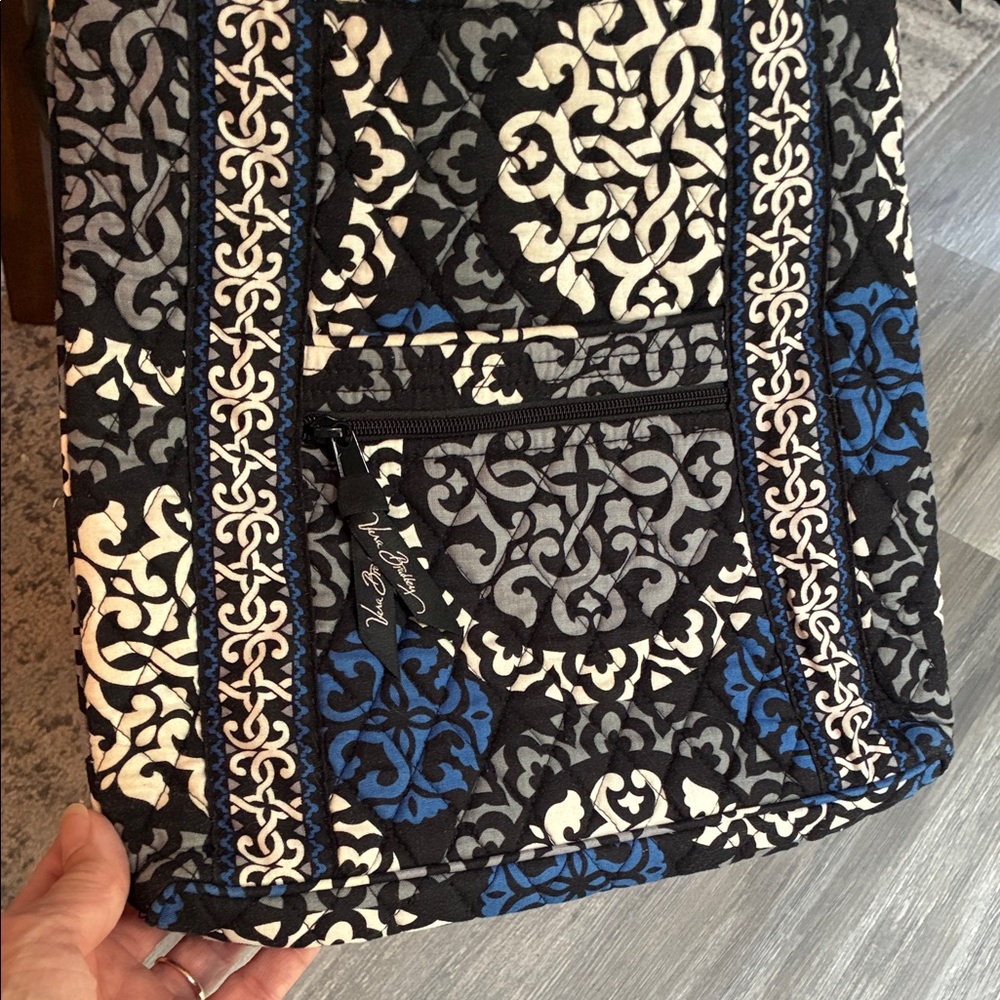 Stylish Black and Blue Patterned Women's Bag